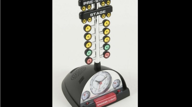 NHRA Racing Alarm Clock with Christmas Tree - A Great Car Guy Gift!