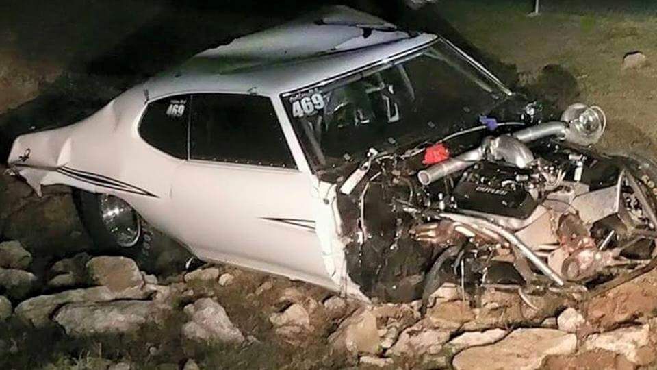 The Crow Wreck in ditch      